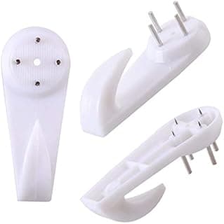 40 peças de cabides resistentes até 16 kg, ganchos de parede sem vestígios para pendurar molduras, ganchos de unhas multisuperfícies para fotos, espelhos, relógios, kit de ferragens para decoração de
