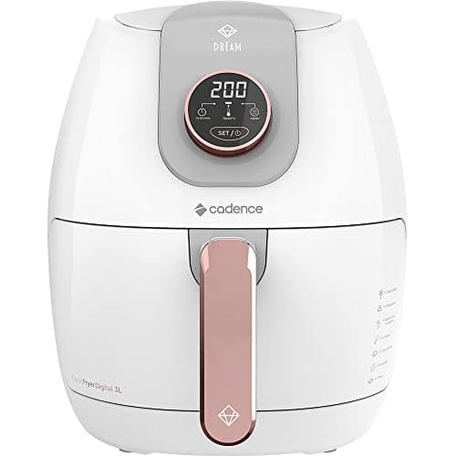 Fritadeira sem óleo Cadence Dream Rosé Gold 3L com controle digital
