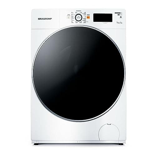 Lava e Seca Brastemp 10,1kg/6kg branca Água Quente com Ciclo Tira Manchas Pro e Ciclo 1h Pronto para Vestir - BNQ10AB 220V