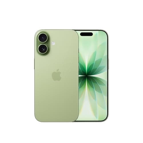 Apple iPhone 17 512 GB cor Sálvia, vista lateral com câmera traseira dupla e logotipo da Apple