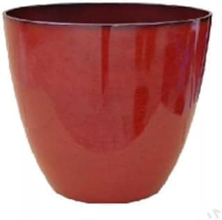 Vaso de plantas polietileno vermelho liso efeito marmorizado