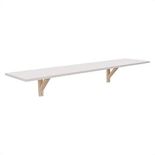 Mesa Suspensa Dobrável em MDF para Parede – Escrivaninha Compacta e Funcional para Sala e Quarto (90 x35)