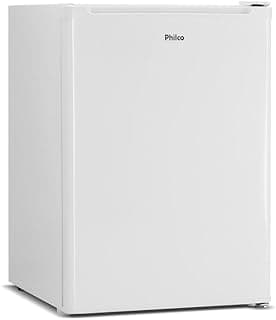 Frigobar Philco PFGE01 branco com porta de vidro e logo Philco