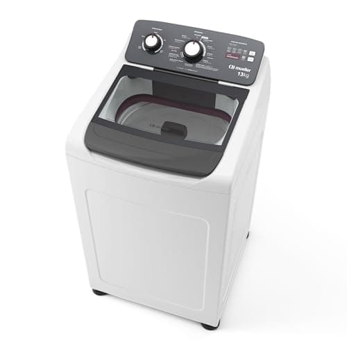 Lavadora de roupa automática branca 13kg, painel de controle preto, porta de vidro, O melhor 13kg