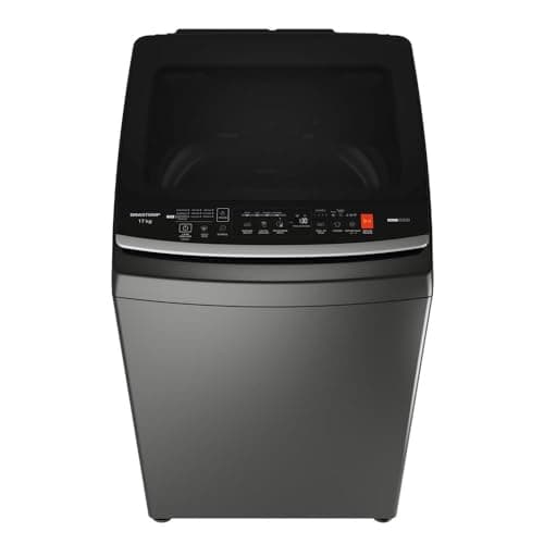Máquina de lavar roupa Brastemp 17Kg cinza platinum, design infinity, soft close, vista frontal