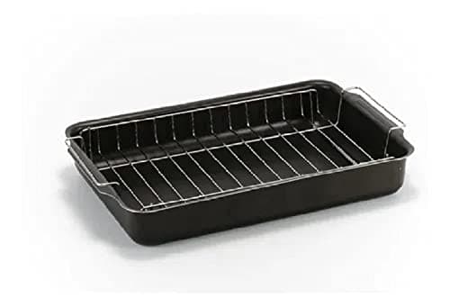Tabuleiro Assadeira Forma N°4 Preta C/Grelha Grade