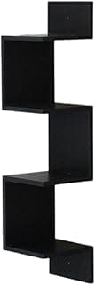 Prateleira Nicho de Canto 20x20x86 Livros Decoração - Preto