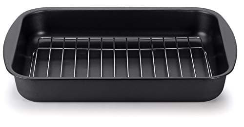 Multiflon Assadeira Funda 40 Centímetros com Grelha Aluminio Antiaderente Linha Forno Resistente Durável e Saudável