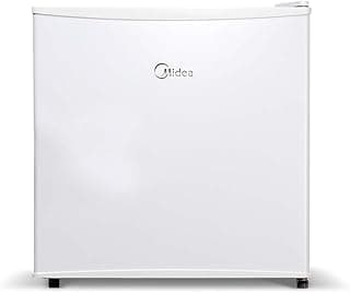 Frigobar branco 45 litros inverter bivolt Midea com porta aberta