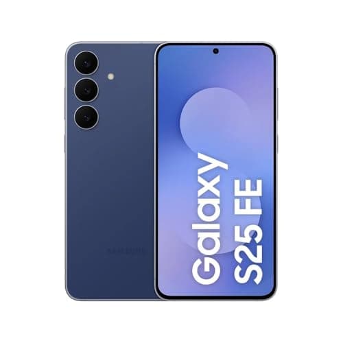 Celular Samsung Galaxy S25 FE 5G, 128GB, 8GB, Câmera Tripla - Azul Marinho, parte traseira