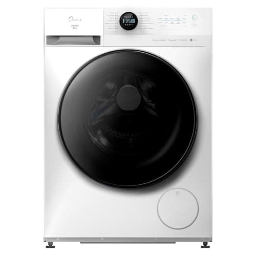 Máquina de lavar roupa Midea 11kg branca, Wi-Fi, Smarthome, controle digital, ângulo frontal