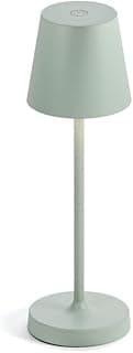 Luminária de mesa LED Mini TN Interlight verde sálvia, portátil e sem fio, isolada no fundo branco