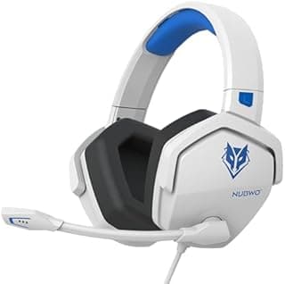 Fones de Ouvido para Jogos NUBWO N16 com Microfone Destacável Branco para Xbox PS5 PS4 PC Switch 2 Mac
