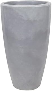 Vaso alto Verona cimento antigo 30x53 cm cinza claro