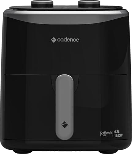 Fritadeira Sem Óleo Cadence Delicook Fryer 110V 4,2L Preto e Cinza