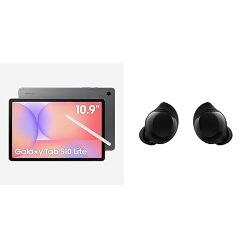 Samsung Galaxy Tab S10 Lite, 128GB, 10.9 polegadas, 5G, cinza, com fone de ouvido Galaxy Buds Core, preto, sem fio, cancelamento de ruído