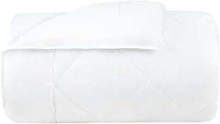 Edredom branco de casal Buddemeyer com design de quilting