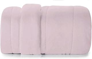Edredom Altenburg Queen 260x240 cm em malha 100% fio penteado na cor rosa claro dobrado.