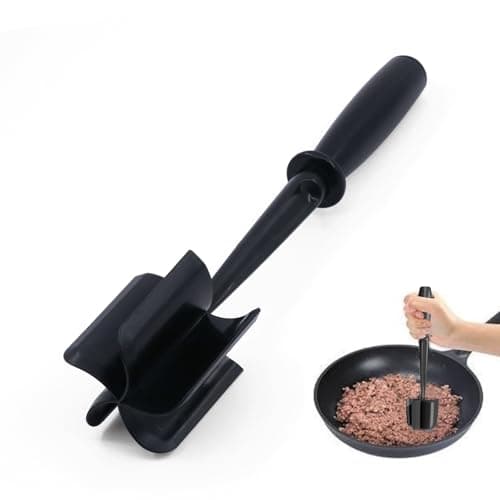 Cortador de carne com 5 lâminas curvas, resistente ao calor, em uso