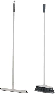 Kit Vassoura e Rodo Multiuso com Cabo de Aço 120cm Limpeza Eficiente Resistente para Piso