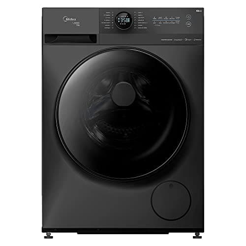 Lavadora Midea HealthGuard Smart 13kg preta com painel digital
