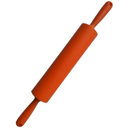 Rolo abridor de massa pizza silicone antiaderente terracota 40 cm