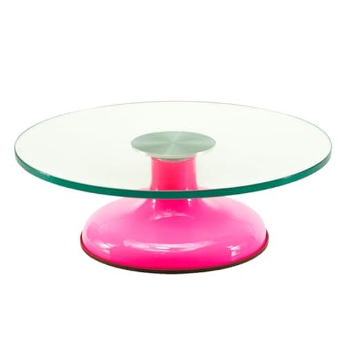 Bailarina De Vidro Giratória Rosa 30cm Com Rolamento Duplo Profissional Udlandia