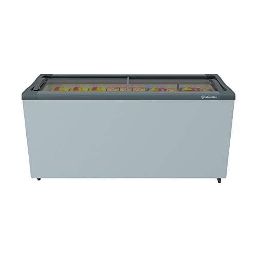 Freezer e Expositor Horizontal Metalfrio 505 Litros Branco NF55SB 110V com interior visível