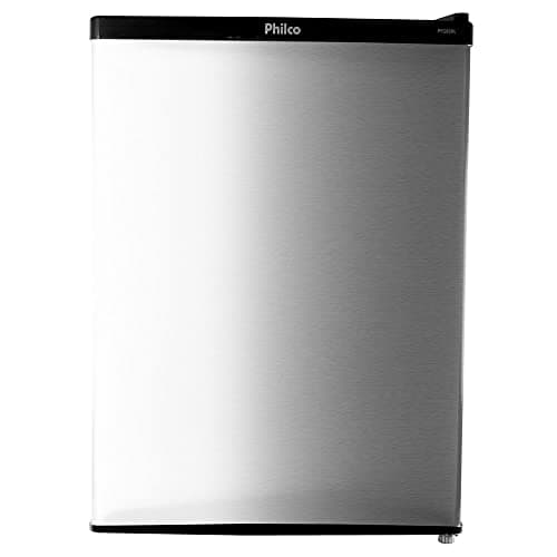 Geladeira compacta Philco PFG85PL 127V em fundo branco