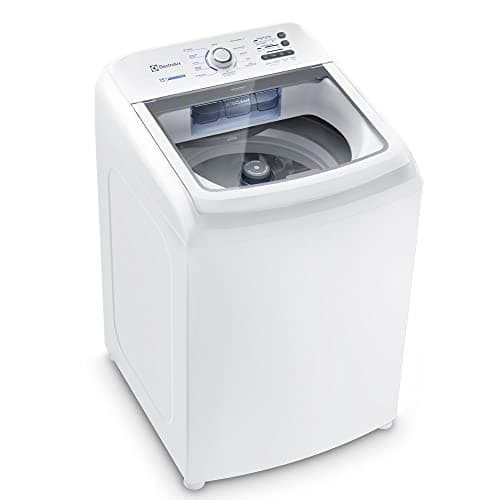 Máquina de lavar Electrolux 15kg branca com cesto inox e Jet&Clean, vista frontal