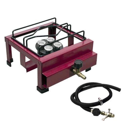 Fogão Fogareiro 1 Boca Alta Pressão com Mangueira + Registro
