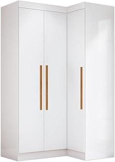 Guarda Roupas Modulado de Canto Madrid com 3 Portas Branco
