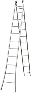 Escada profissional articulada e extensível de alumínio com 11 degraus