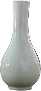 Vaso de gargalo estreito branco para decoração de sala e quarto