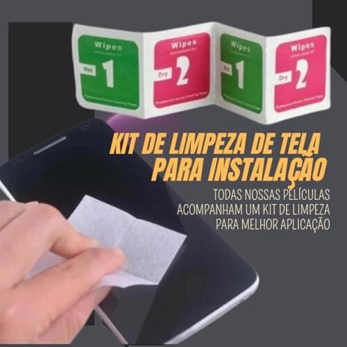 Kit de limpeza de tela para instalação da película de vidro Samsung Galaxy A13