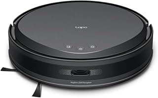 Aspirador robô Tapo preto e cinza com navegação LiDAR e design ultrafino