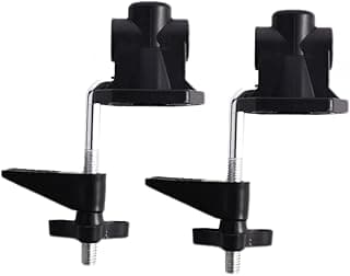 Braçadeiras de mesa pretas com suporte de metal e clipe fixo para iluminação DIY