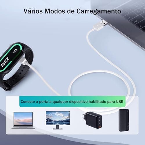 Cabo HAOZHI para carregamento de Xiaomi Mi Band em laptops, monitores e carregadores.