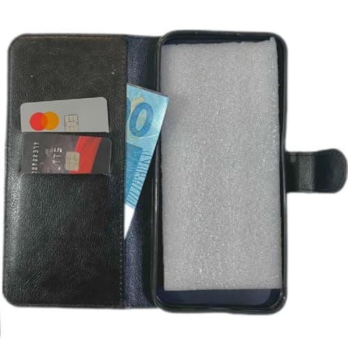 Capinha Carteira Preta para Xiaomi Redmi Note 14 5G com Compartimentos Internos