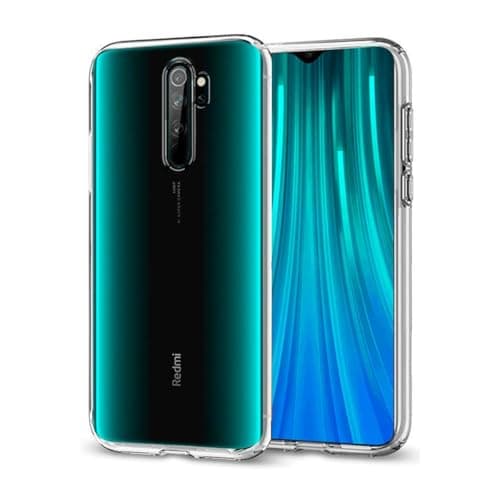 Capa transparente antichoque para Xiaomi Redmi Note 8 Pro, verde e azul
