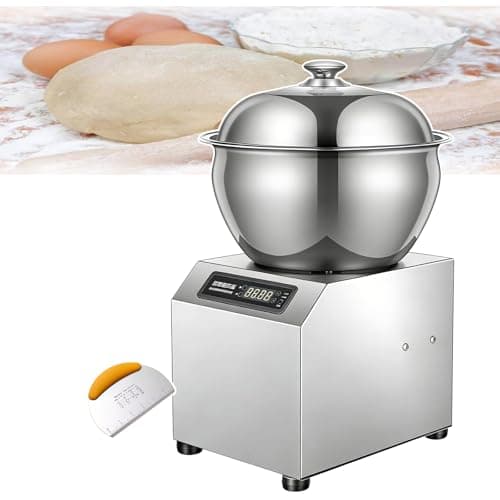 KKSOUFX Amassadeira comercial de 5 a 8 kg, 1800 W, 1400 rpm, com dupla rotação,temporizador e função de aquecimento,Ideal para massas de pizza e pão,Perfeita para uso profissional