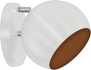 Arandela Retrô Bola Lavabo Banheiro Sacada Branco/Cobre