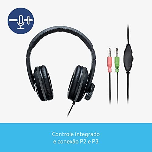 Headset Pro Multilaser P2 Preto/Cinza - PH316, universal