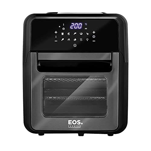 Fritadeira sem óleo EOS Premium 12L, digital e touch, cor preta e cinza