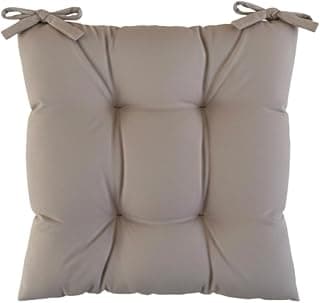Almofada de assento cinza para cadeira futon com fitinhas para amarrar