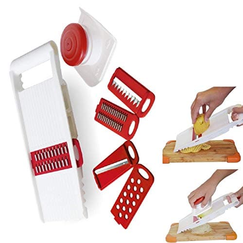 Fatiador De Frios Legumes Queijo Manual 5 Em 1 Picador