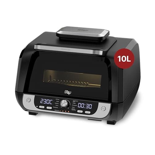 WAP Fritadeira Elétrica Air Fryer Barbecue Digital 12 em 1, 10 Litros, 4 Níveis de Temperatura, Antiaderente, 1800W 127V