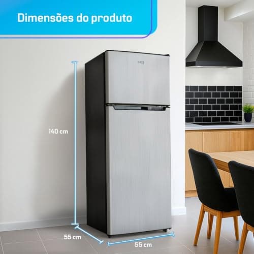 Geladeira Refrigerador HQ Defrost 230 Litros Cinza HQ-230RDF (127V)