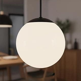 Lustre Pendente Bolinha Vidro Globo Jabuticaba Moderno Balcão Cozinha Quarto Sala 1 Lâmpada E27 Bivolt (Preto)