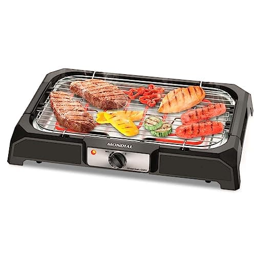 MONDIAL Churrasqueira Elétrica, Preto, 1800W, 110V - CH-05